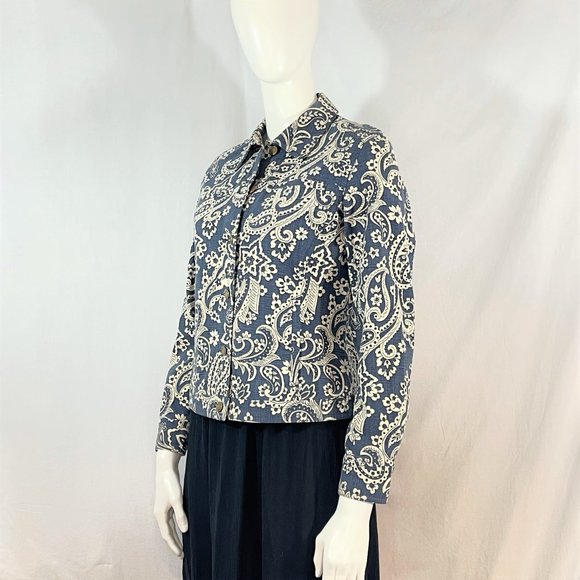 Paisley Print Denim Jacket | Charter Club - Picture 1 of 6